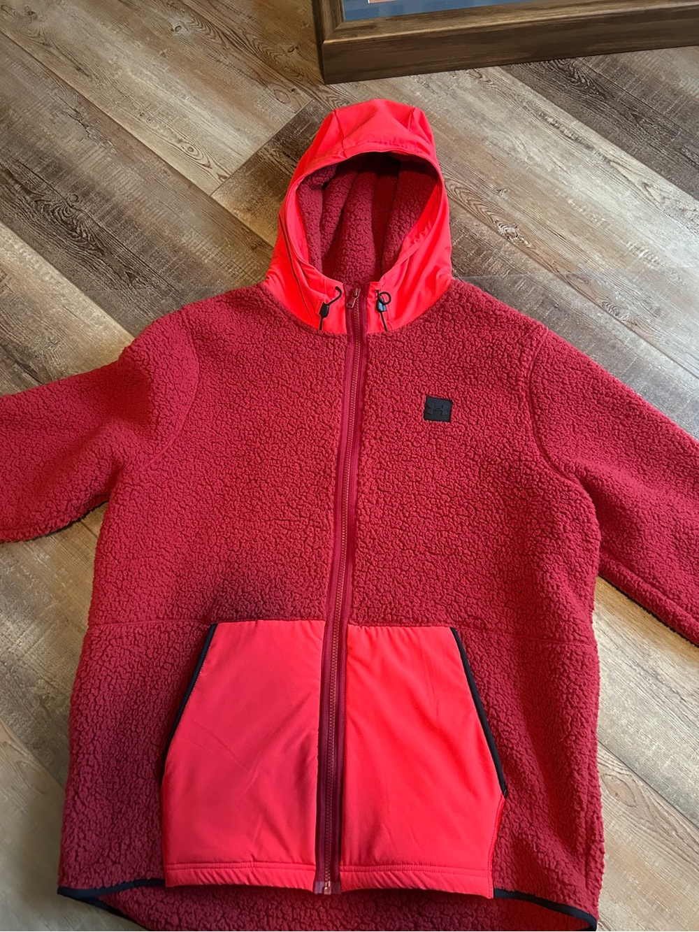 NWOT - Under Armour Men's Loose Fit Red Full Zip Jacket Size XXL RN 96510